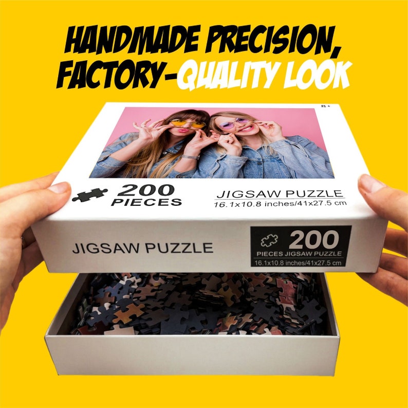 Custom Puzzle from Photo 200, 300, 500, and giants 1000 piece puzzles, Custom Jigsaw Puzzle for Birthday, Toddler, Wedding, Kids, Family image 4