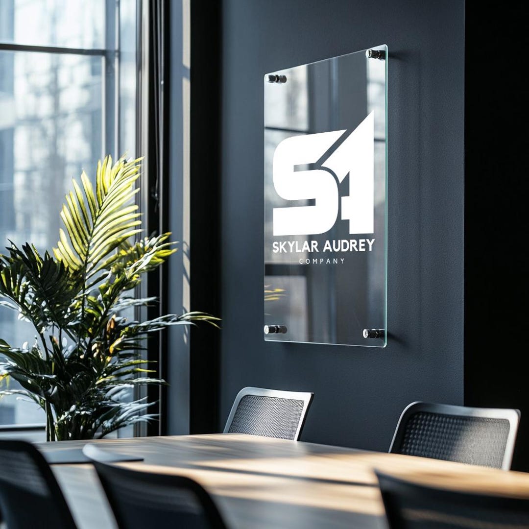 Custom Acrylic Business Logo Sign: Office Door Decor - Etsy