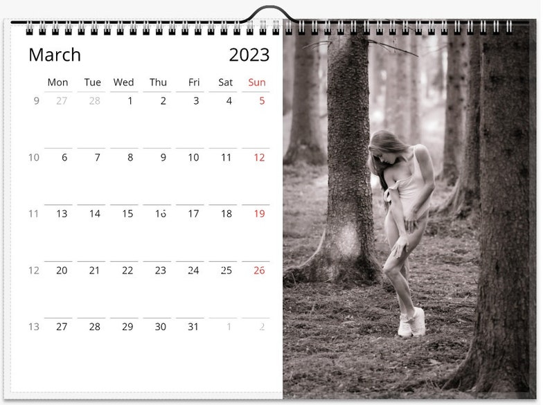 wall-calendar-2023-art-nude-calendar-a4-landscape-format-etsy-australia