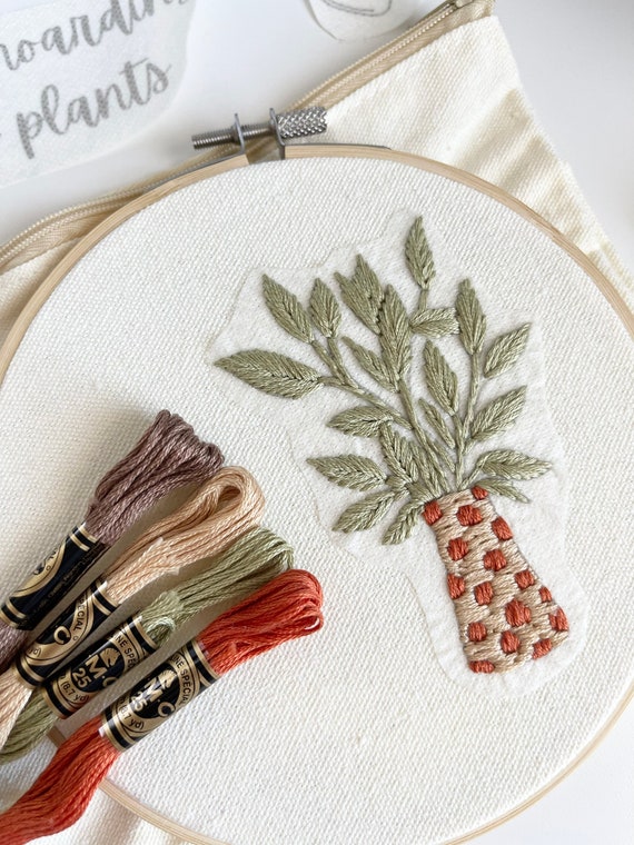 Stick and Stitch Embroidery Patterns, Water Soluble Patterns for Clothing,  Stick on Floral Embroidery Designs, Botanical Embroidery Patterns -   Israel