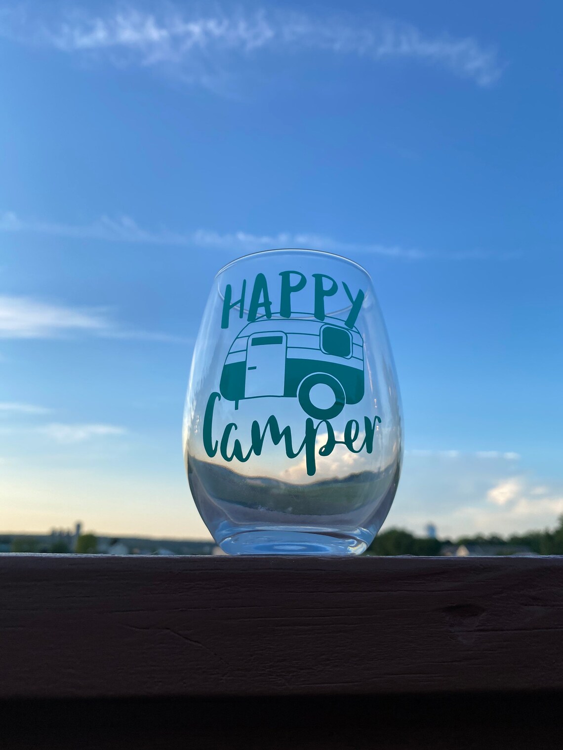 Camping Wine Glasses Custom Etsy