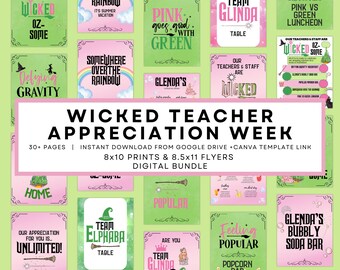 Witch Themed Teacher Appreciation Printable Bundle, TAW