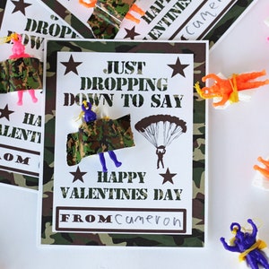 Valentine's Parachuter Printable Card - Etsy