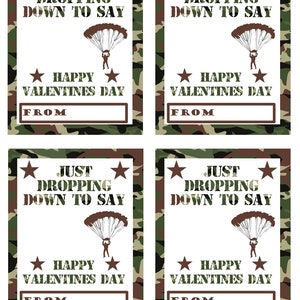 Valentine's Parachuter Printable Card - Etsy