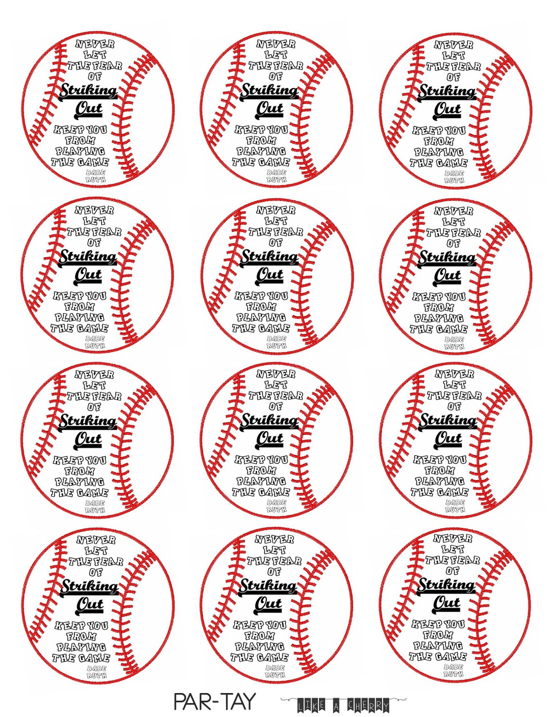 Baseball Team Gift Printable Tags Etsy
