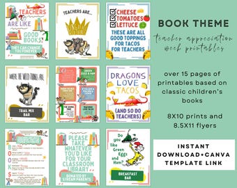Kinderbuch unter dem Thema Lehrer Wertschätzung Printable Bundle