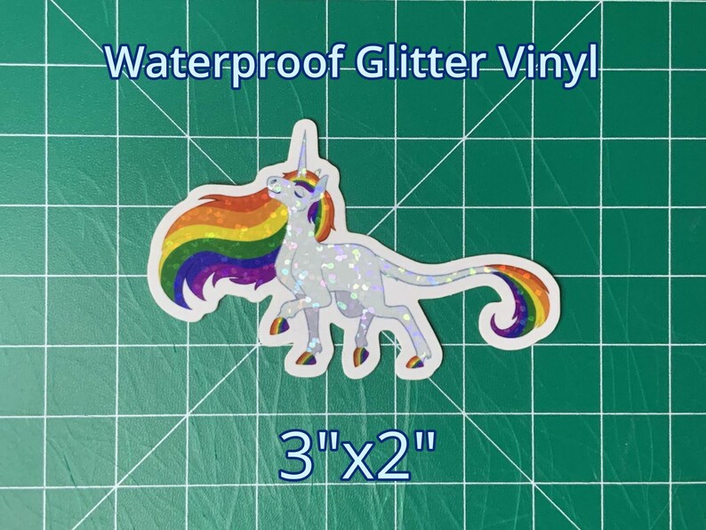 LGBTQ+ Pride Flag Waterproof Vinyl Glitter Stickers - Etsy