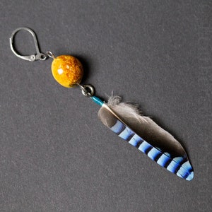 Enkele veren oorbellen heren oorringen hypoallergene studs heren oorbellen Echte veren oorbellen kleine oorbellen roestvrijstalen hoepels cadeau