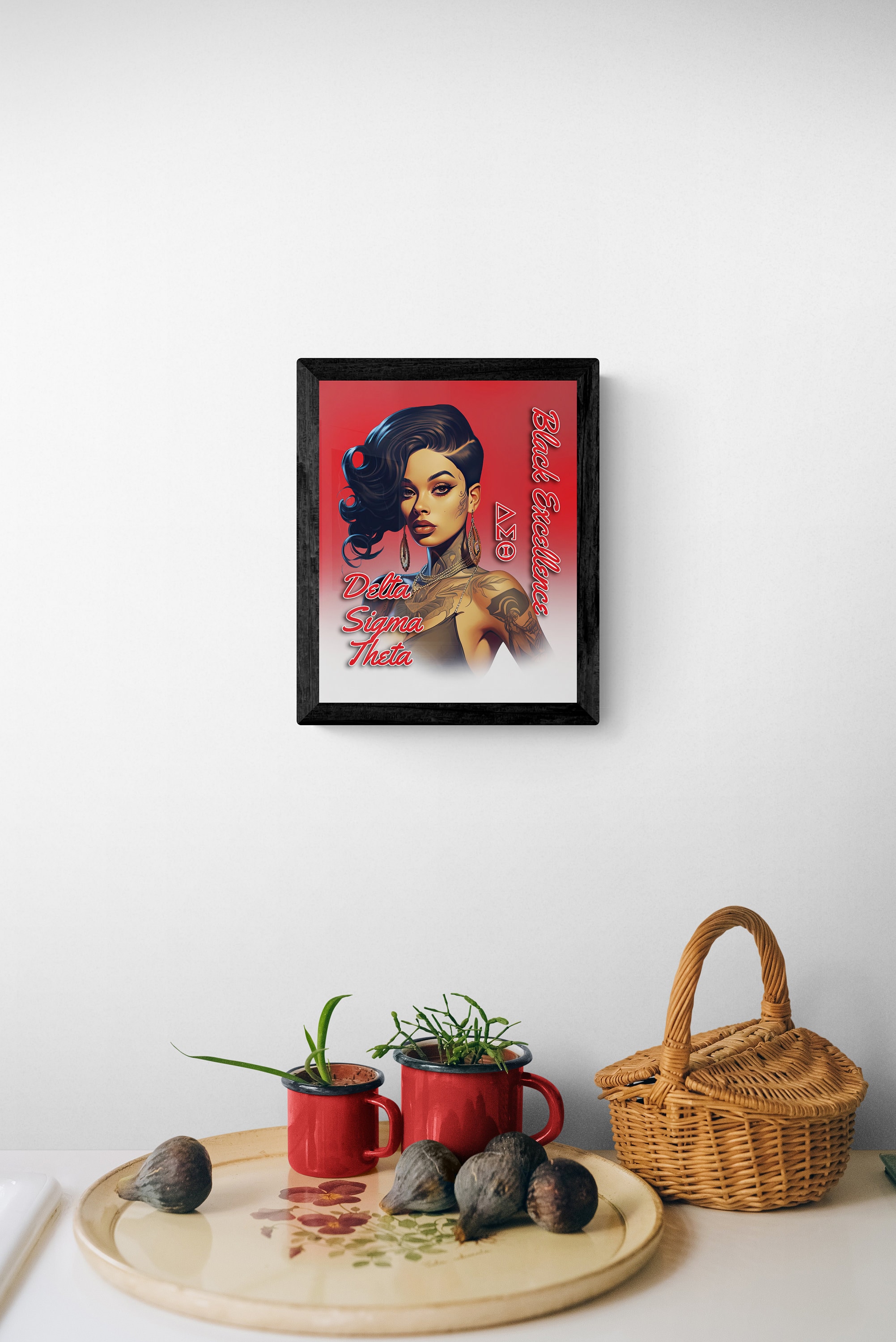 8x10 Delta Sigma Theta Classy Tattoos Artwork, Digital Print, Sorority