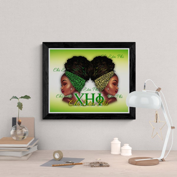 8x10 Chi Eta Phi Beautiful Ladies Chee print artwork, home decor artwork, printable art, sorority gifts, wall art, digital download