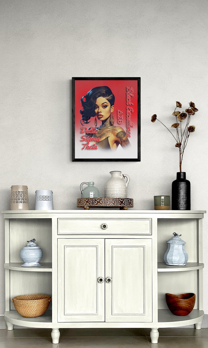 8x10 Delta Sigma Theta Classy Tattoos Artwork, Digital Print, Sorority