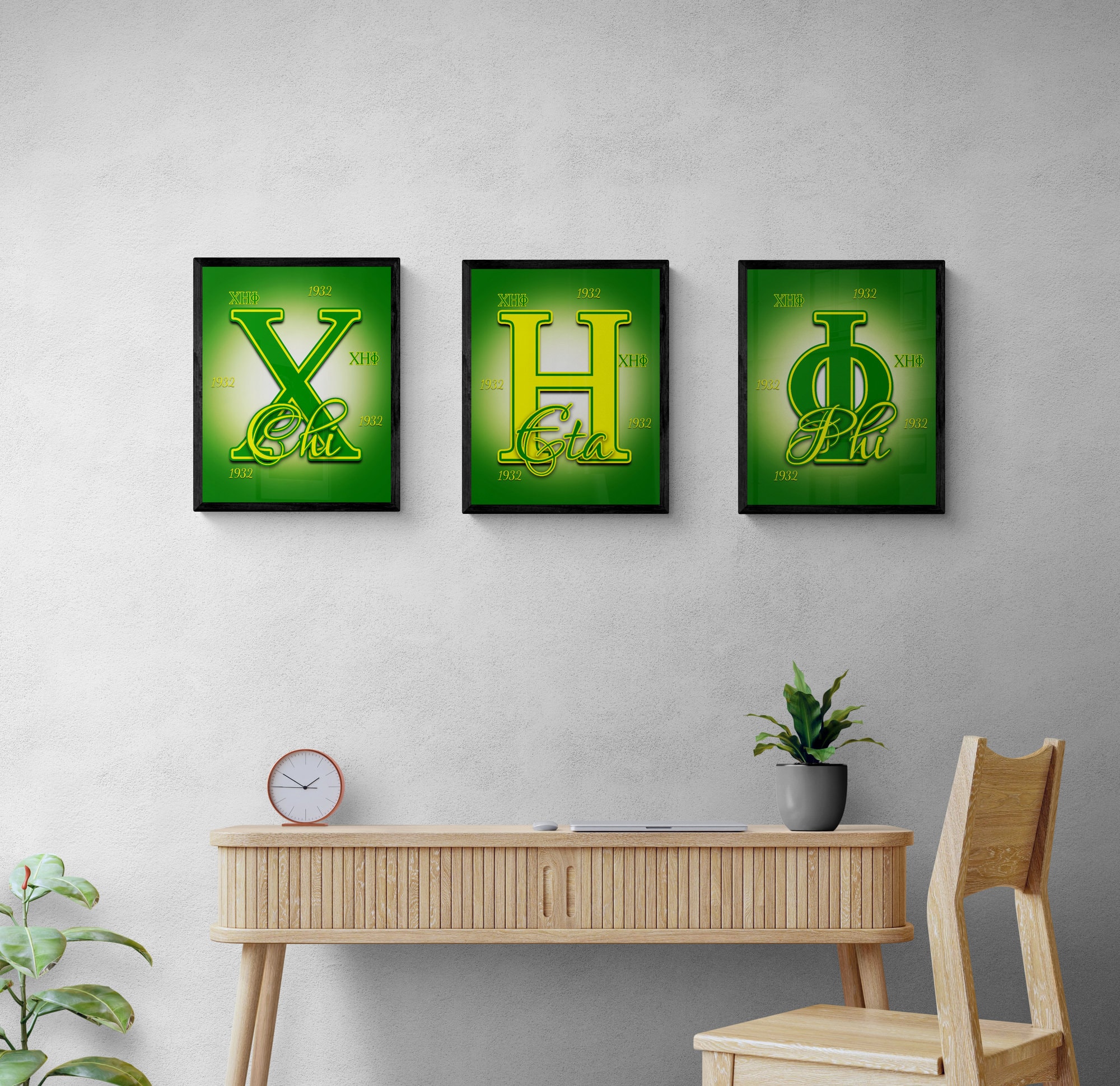 12x16 3 Piece Chi Eta Phi Symbols Artwork, Printable Art, Sorority 12x16 3 Piece Chi Eta Phi Symbols Artwork, Printable Art, Sorority