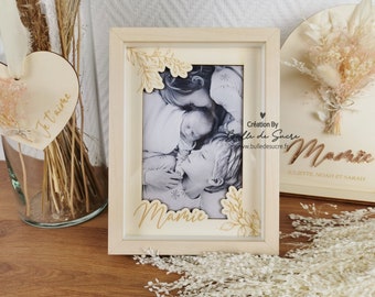 Cadre photo personnalisé - naissance - baptême - mariage