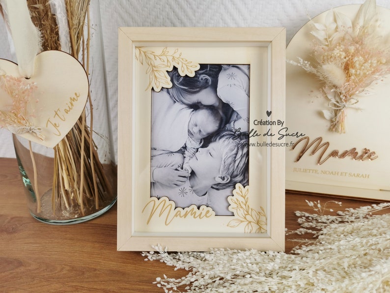 Cadre photo personnalisé naissance baptême mariage zdjęcie 1