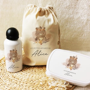 rentrée petite section, enfant, rentrée scolaire, rentrée maternelle, crèche, sac personnalisé, sac enfant, gourde, sac gouter, rentrée,