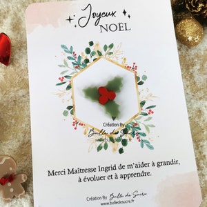 cadeau noël maitresse cadeau noël nounou pin's personnalisé cadeau marraine Bild 7