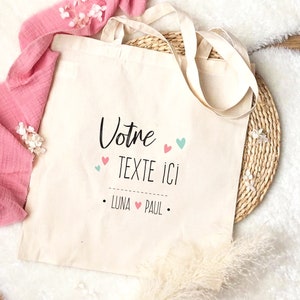 Tote Bag personnalisé, tote bag coton, tote bag prénom, tote bag personnalisable, sac personnalisable, sac coton, sac femme, sac mamie, image 3