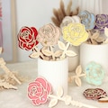 Eternal flower - Unique and personalized gift - Wooden flowers - for mom, nanny, godmother, grandma, teacher, teaching assistant product logo
