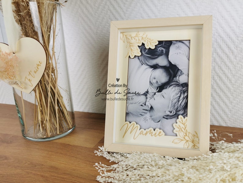 Personalized photo frame birth baptism wedding image 4