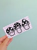 angry mushrooms cute bumper sticker vinyl decal 