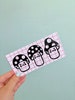 angry mushrooms cute bumper sticker vinyl decal