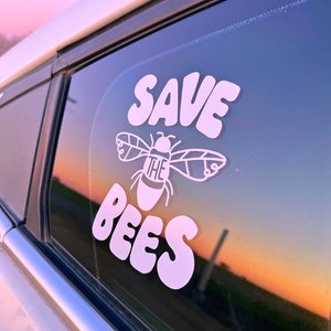 save the bees soft bumper sticker vinyl decal