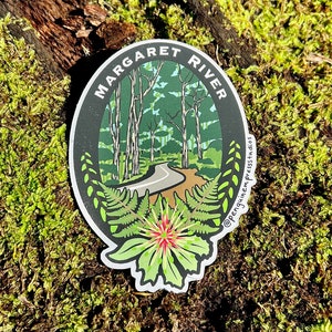 Margaret River/Wooditchup - Waterproof & Holographic Vinyl Stickers.