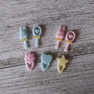 1/12 Scale Mini dollhouse baby rattles, baby toys doll nursery, miniature toys, for boy or girl, pink, blue, yellow, dollhouse decor, cute