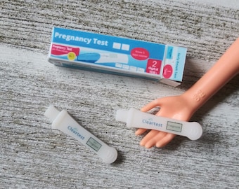 1/6 scale Mini pregnancy tests for fashion dolls, pregnancy test for doll, doll pregnancy, dollhouse nursery, doll bathroom decor, baby room