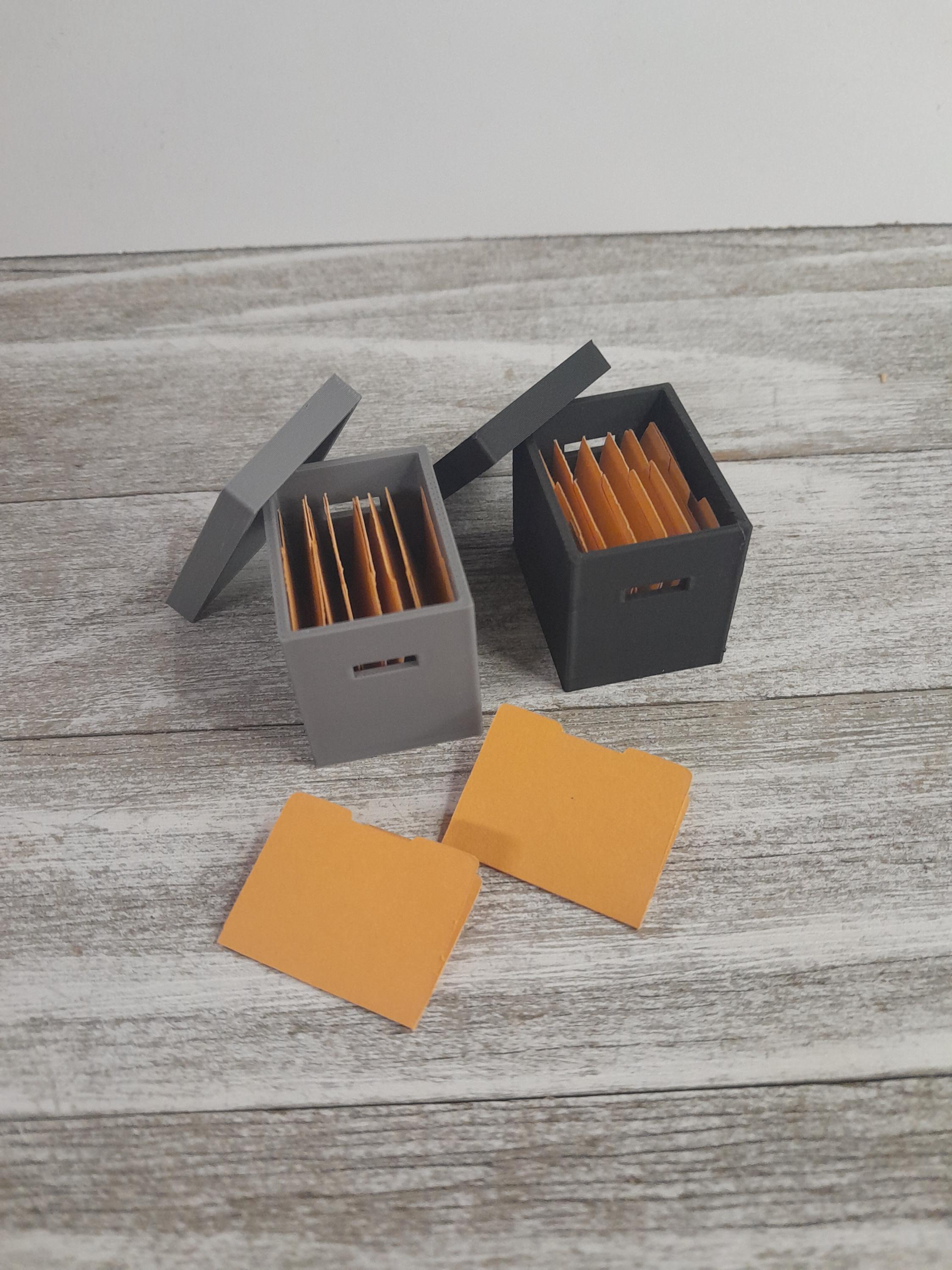 Mini Filing File 1/12 Scale Mini File Folders With Filing Box, Cute Mini Dollhouse ...