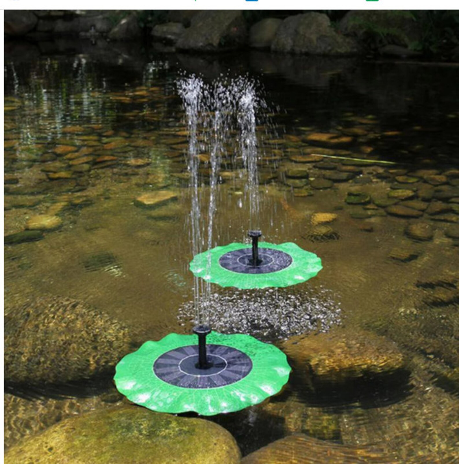 1.6W Jardín Flotante Fuente Solar Piscina Estanque Panel Solar Etsy