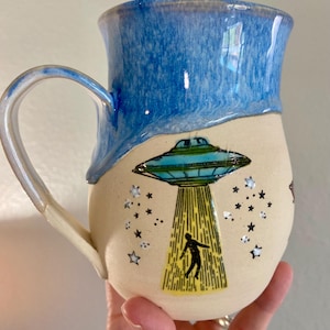 Alien Abduction Pottery Mug