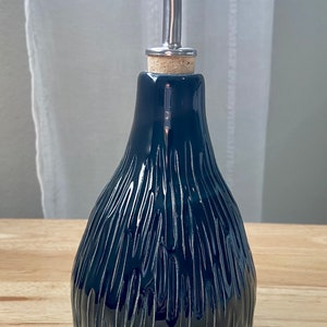 Black Ceramic Oil Bottle