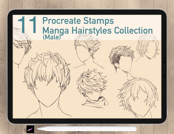 Procreate Anime Poses Stamp Brush 25 Manga Pose Procreate Man Body Guides  Anatomy Body Procreate Manga Character Figure Procreate Men Poses 