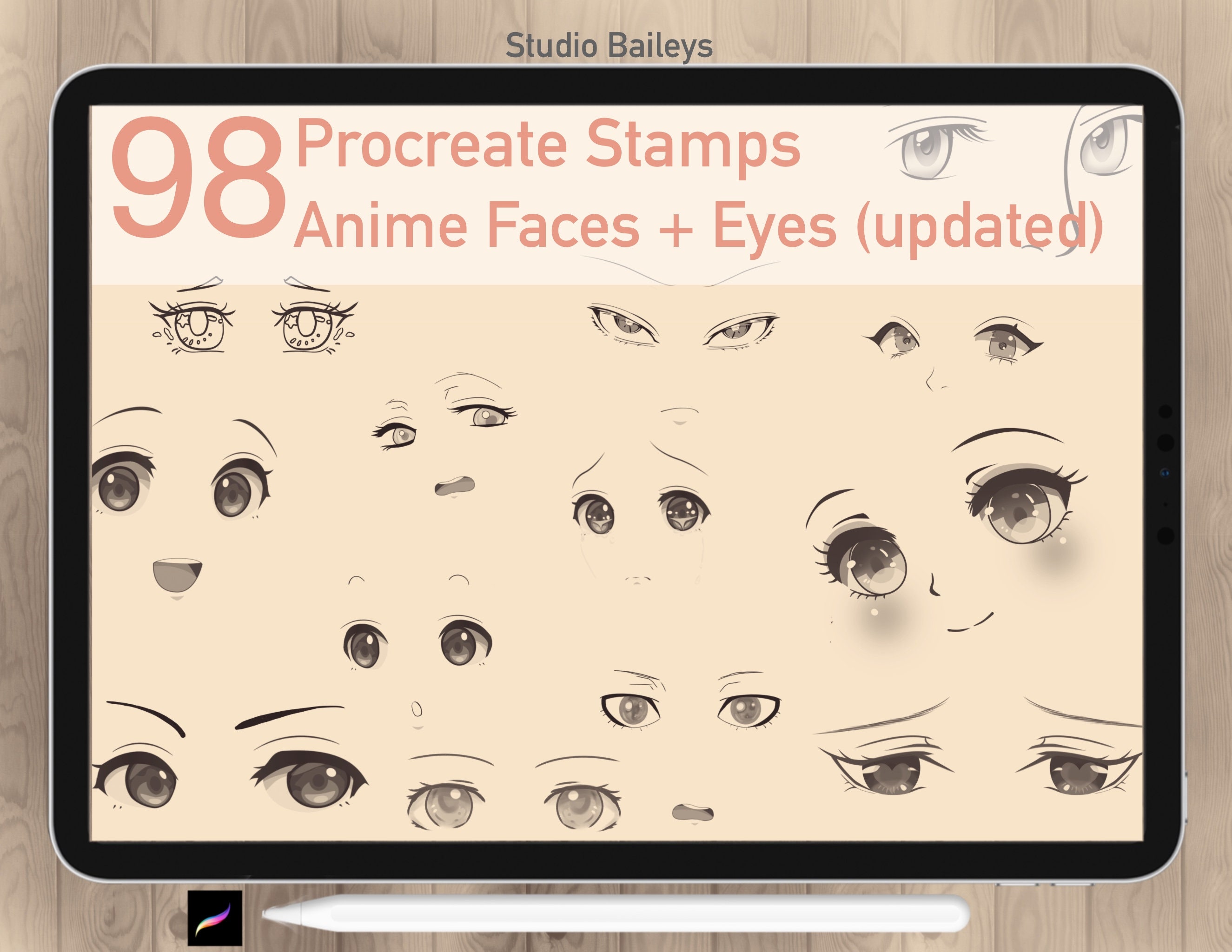 conjunto de olhos de estilo anime de desenho animado 14718629
