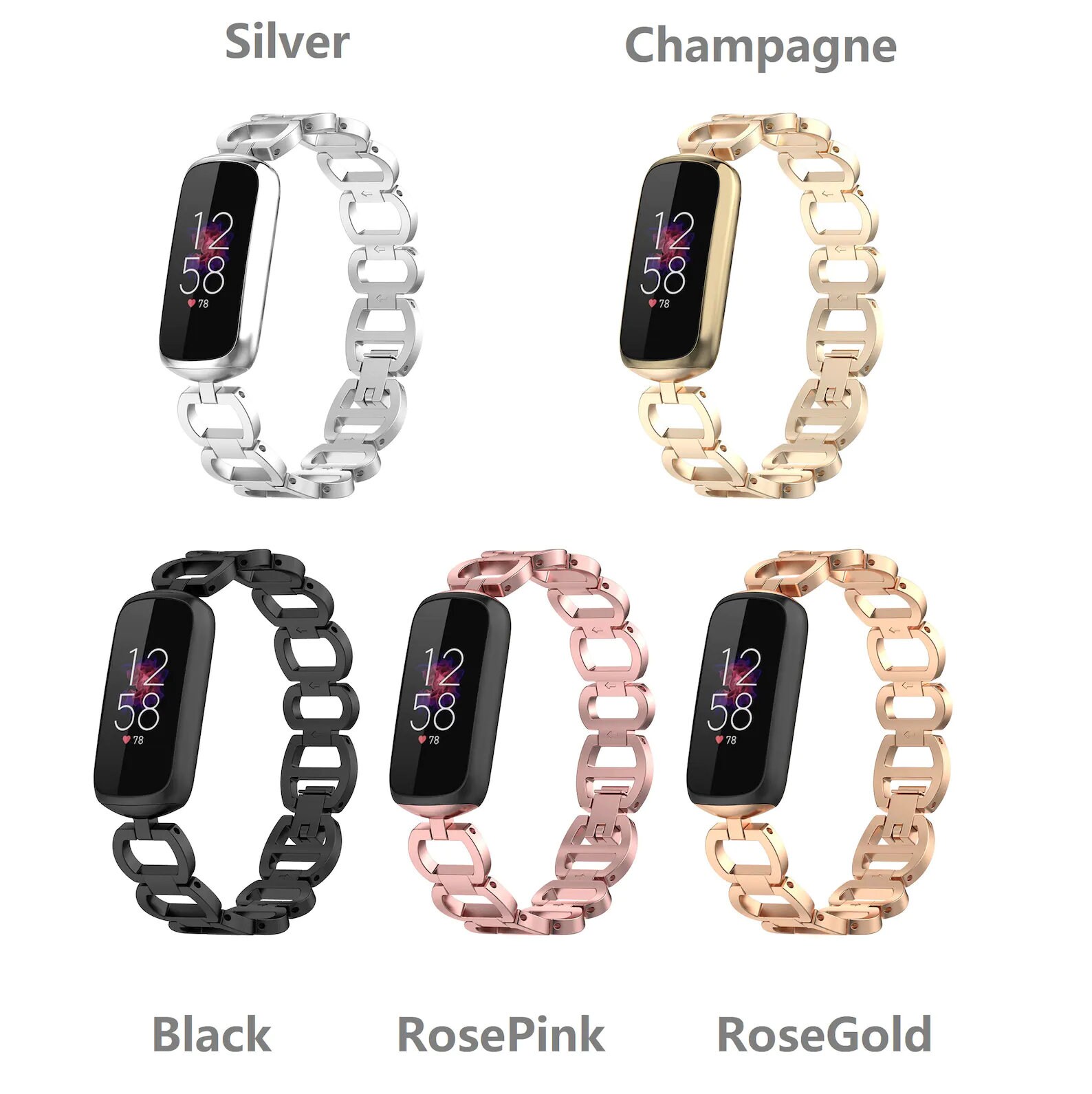 Fitbit Luxe Bänder Edelstahl Armband Ersatz Sportgurt für Etsy