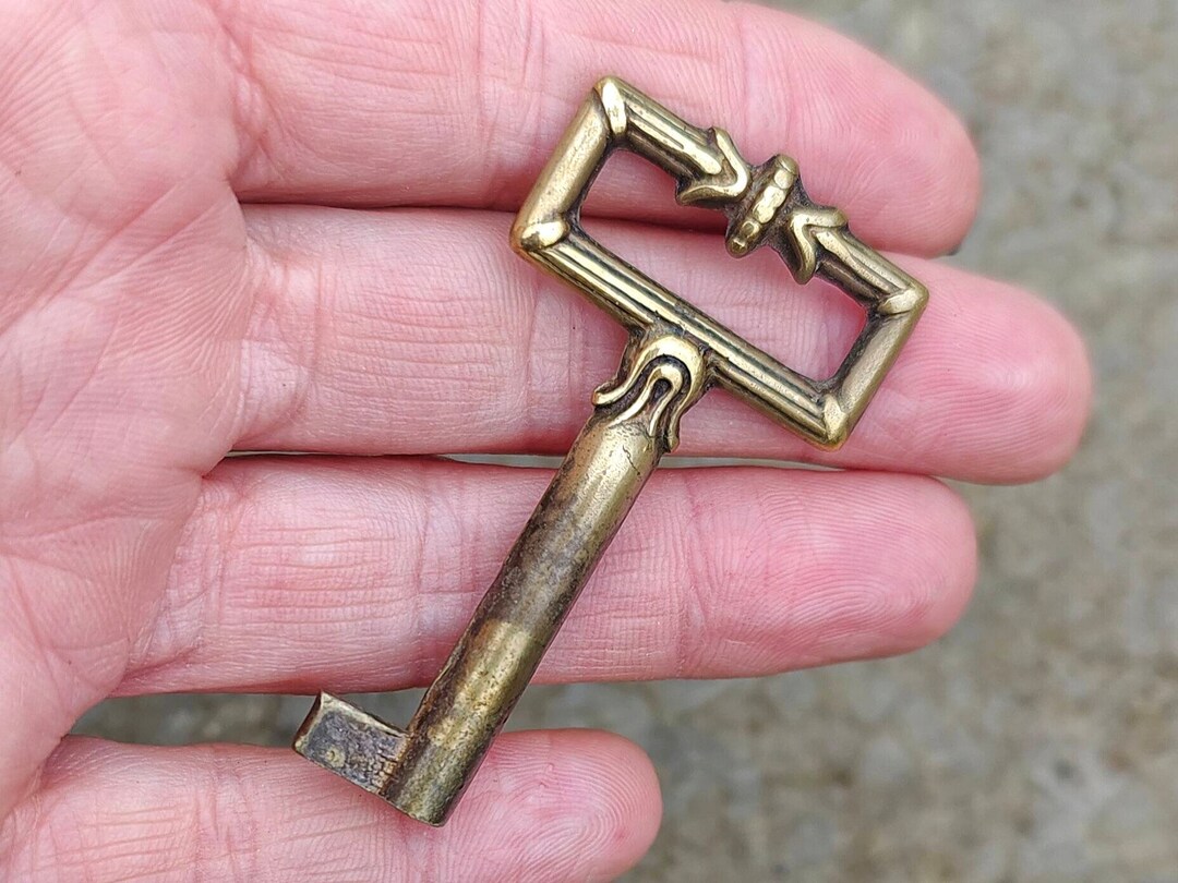 Vintage Brass Ornate Skeleton Key Antique Wardrobe Furniture Etsy