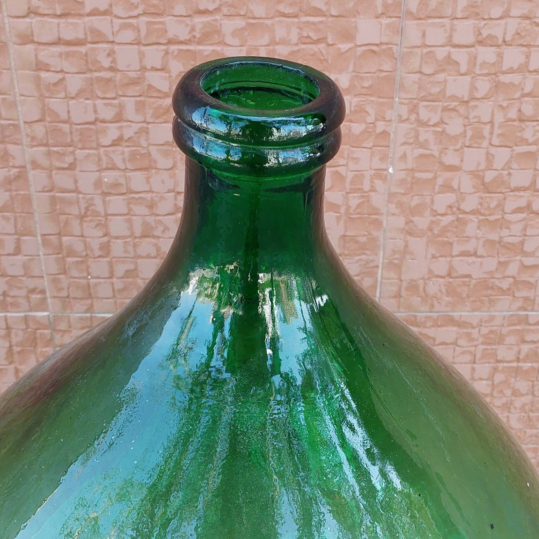 Vintage Italian Big Glass Bottle Demijohn 54L Large Wine Jug Etsy