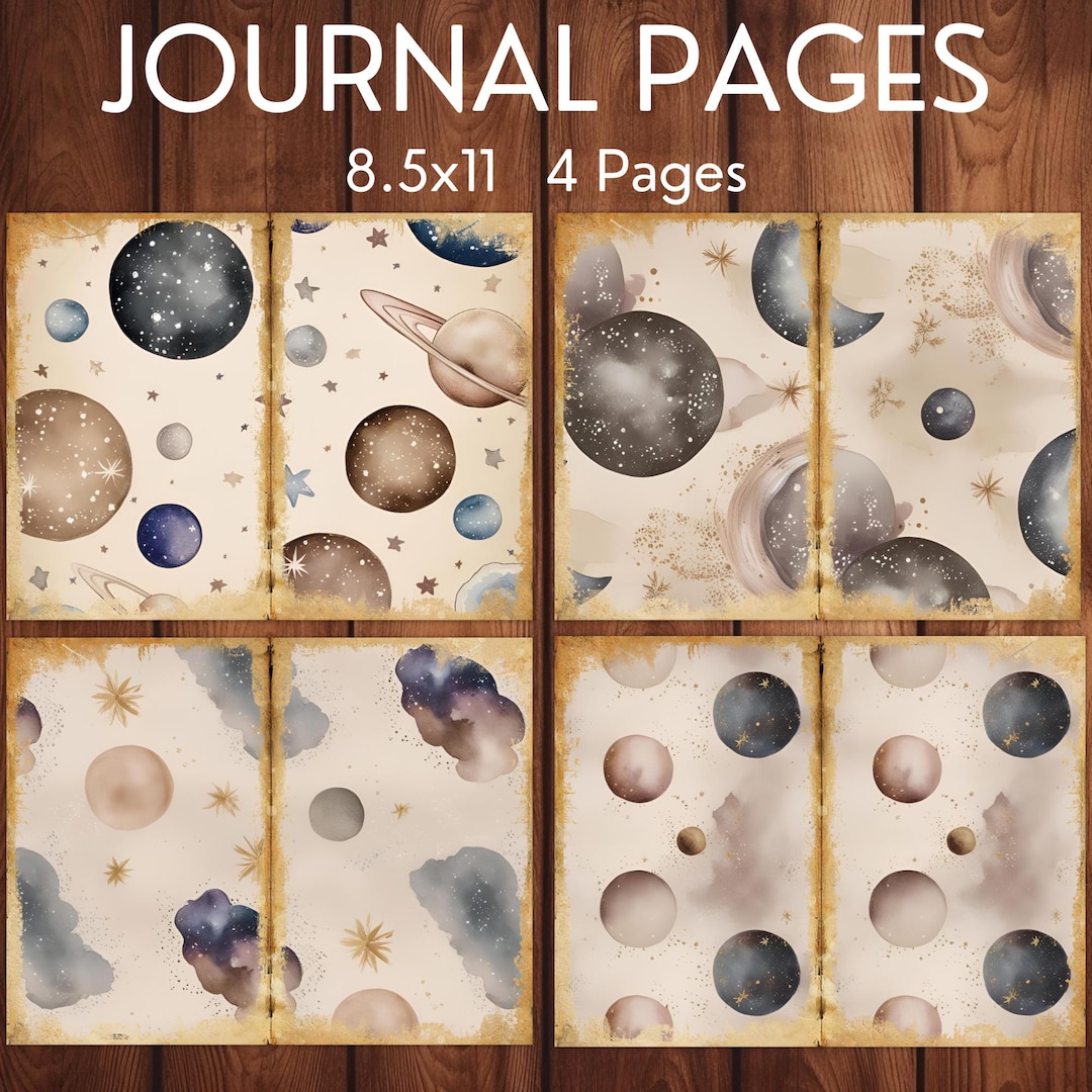 Space Journal Paper Space Junk Journal Pages, Retro Space Ephemera, Astronomy Junk Journal ...