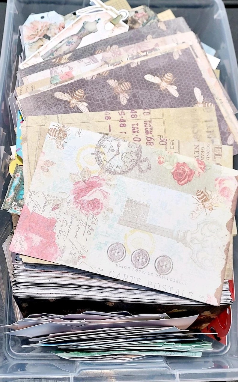 Mystery Junk Journal Grab Bag, Junk Journal Supplies Pack, Vintage Junk Journal Ephemera 10 bild 12