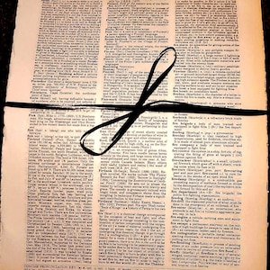 Old Dictionary Book Pages, Old Book Ephemera, Words Pages, Junk Journal Supplies, Scrabpooking Supplies, Scrapbooking Ephemera