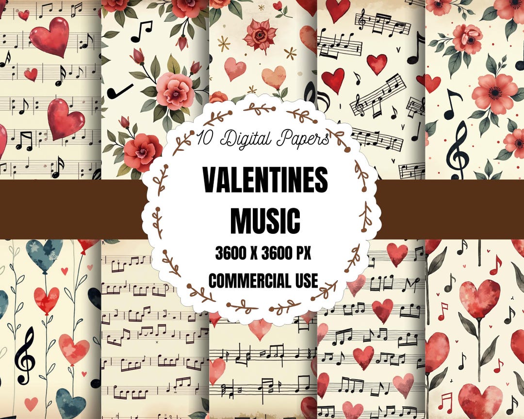 Valentines Music Backgrounds, Romantic Music Theme Pack, Valentine