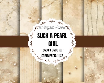 Pearl Luxury Digital Paper, Pearl Aesthetic Paper, Pearl Vintage Digital Paper, Pearl Printable Backgrounds, Pearl Digital Pattern Download