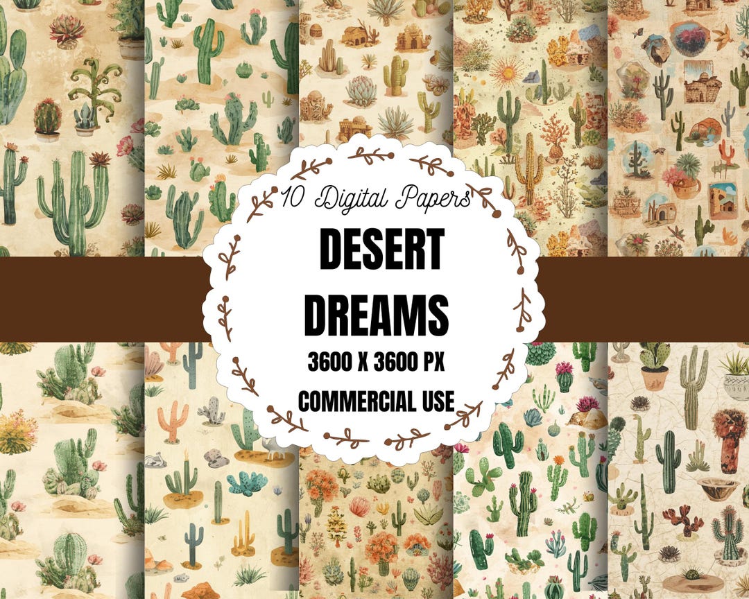 Desert Dreams Digital Paper Pack, Desert Digital Paper Pack Download ...