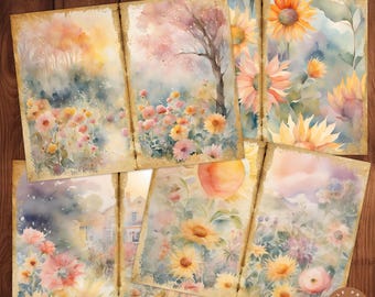 Garden Journal Pages, Vintage Plant Illustrations, Gardening Diary Pages, Garden Junk Journal, Flower Lover’s Journal, Cottagecore Garden