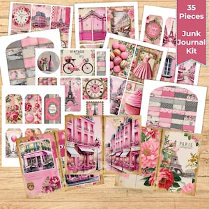 Paris Travel Junk Journal Kit, Paris Junk Journal Kit, Paris Ephemera Scrapbooking, Paris Scrapbook Kit, Paris Vintage Travel
