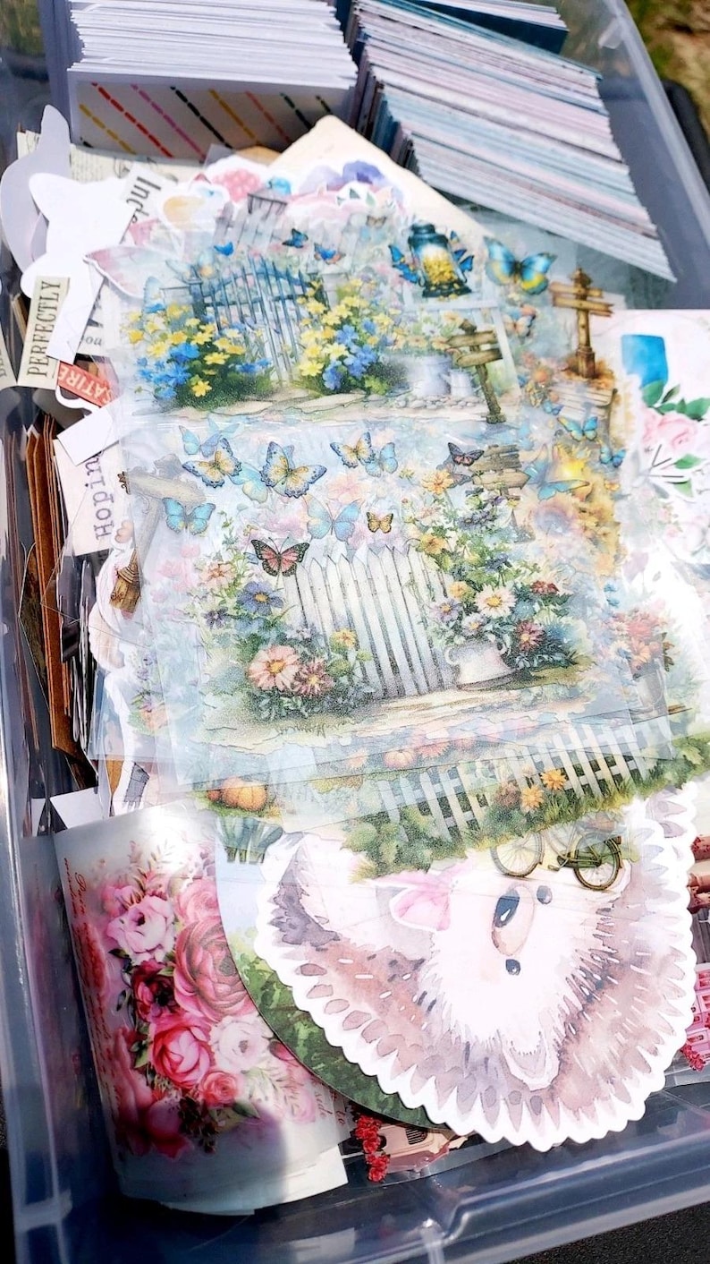 Mystery Junk Journal Grab Bag, Junk Journal Supplies Pack, Vintage Junk Journal Ephemera 10 bild 8