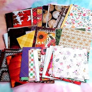 25 Mixed Lot Of 6 x 6 Cardstock For Junk Journaling, Scrapbooking, Card Making, Junk Journal Supplies Paper Grab Bag, Scrapbooking Paper Lot