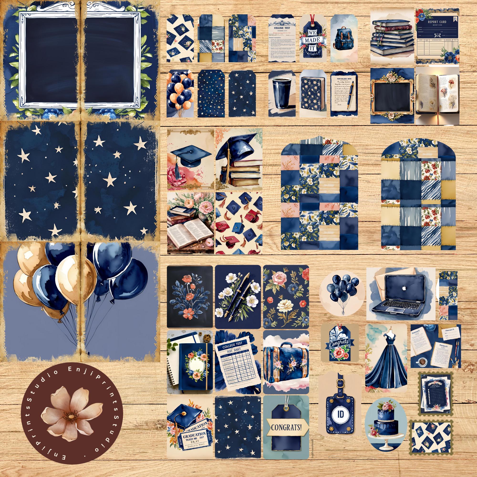 Graduation Junk Journal Kit, Graduation Printable Journal Kit ...