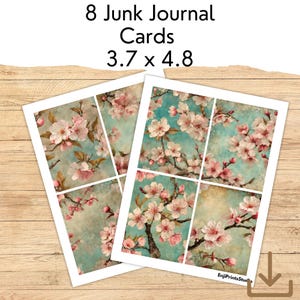 Cherry Blossom Journal Cards, Cherry Blossom Planner Card, Cherry Blossom Scrapbooking Cards, Floral Journal Cards, Cherry Blossom Printable